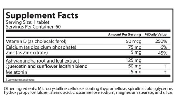 DrStellaMD CoviSleep bottle label back