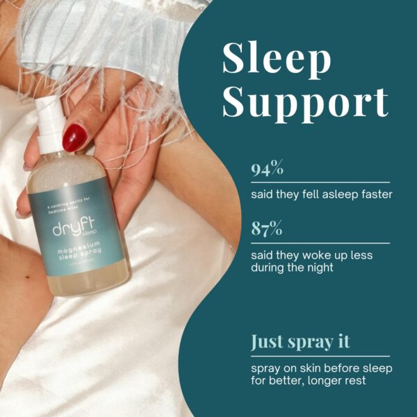 Etiqueta y frasco Dryft Sleep Magnesium spray