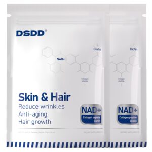 Frasco de DSDD Biotin Suplemento y etiqueta