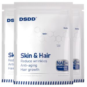Frasco de suplemento DSDD Biotina para cabello y piel saludables