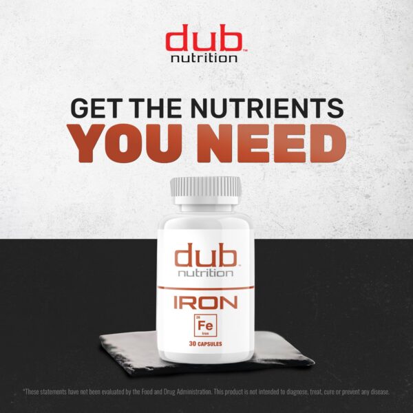 Cápsulas pequeñas de Dub Nutrition Iron