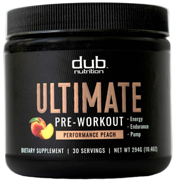 Dub Nutrition Peach polvo envase frontal