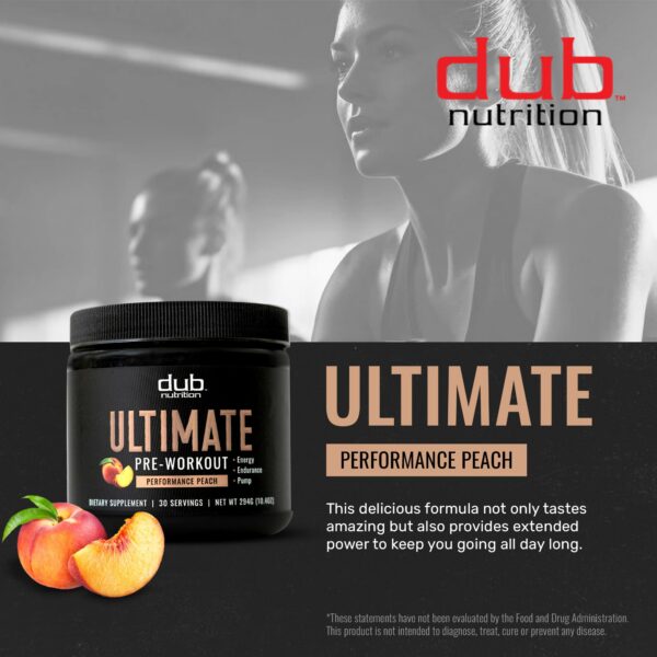 Envase Dub Nutrition Peach con etiqueta