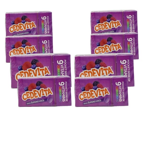 Dulces multivitamínicos Cedevita vista lateral