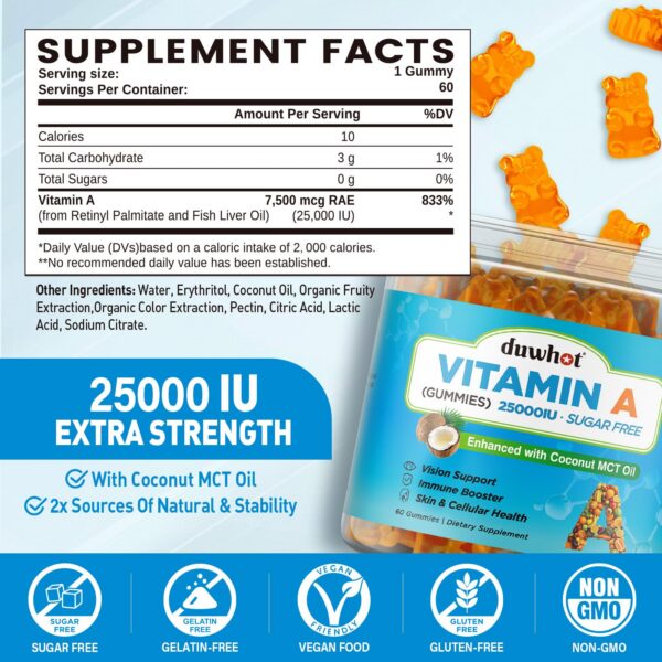 Etiqueta de duwhot Vitamina A gummies