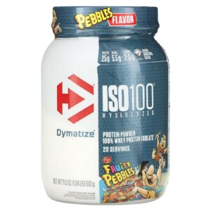 Frasco de Dymatize ISO100 proteína hidrolizada