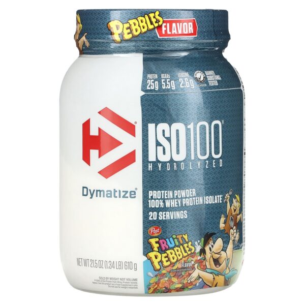 Frasco de Dymatize ISO100 proteína hidrolizada