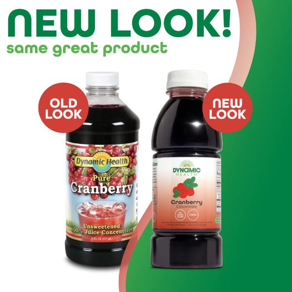 Version 1.0.0 Etiqueta frontal jugo concentrado arándano Dynamic Health