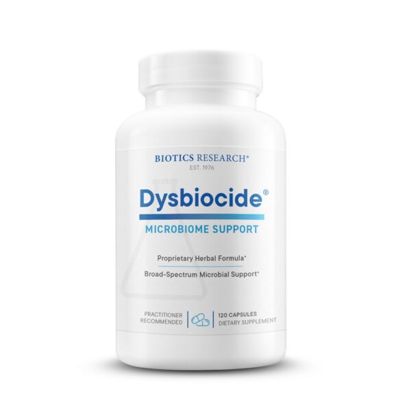 Dysbiocide Biotics Research suplemento salud intestinal frente