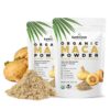 Earth Circle Organics polvo maca amarilla etiqueta