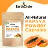 Cápsulas de papaya Earth Circle Organics abiertas