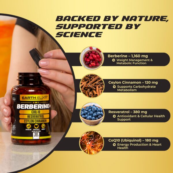 Earth Elixir Berberina cápsulas y envase