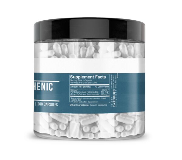 Cápsulas del ácido pantoténico Earthborn Elements