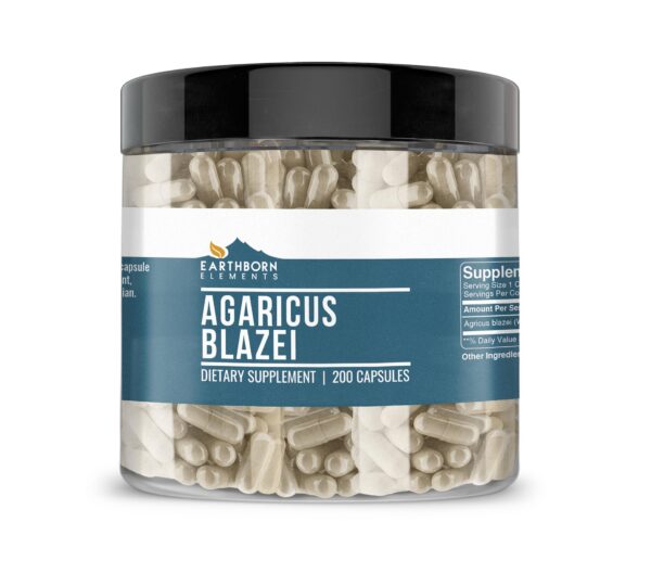 Earthborn Elements Agaricus Blazei cápsulas caja frontal