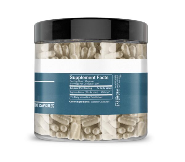 Suplemento Agaricus Blazei Earthborn Elements botella