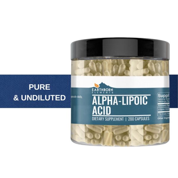Etiqueta del producto Earthborn Elements Alpha-Lipoic Acid