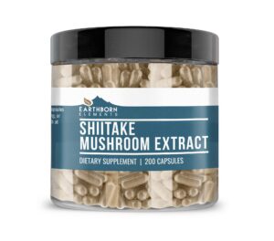 Frasco Earthborn Elements extracto pure shiitake 200 cápsulas