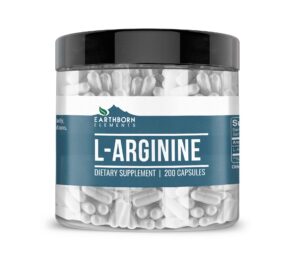 Frente del envase Earthborn Elements L-Arginine