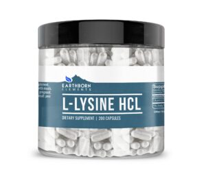 Earthborn Elements L-Lysine HCL cápsulas frente