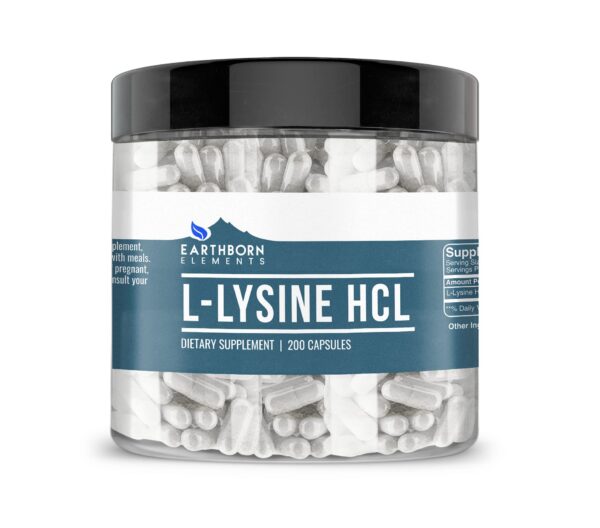 Earthborn Elements L-Lysine HCL cápsulas frente