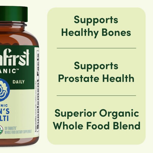 EarthFirst hombres multivitaminico pastillas close up