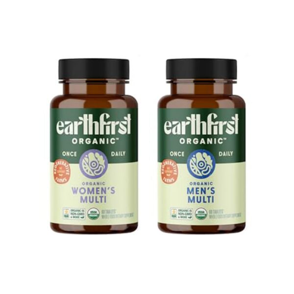 EarthFirst Organic multivitamin daily supplement for women and men