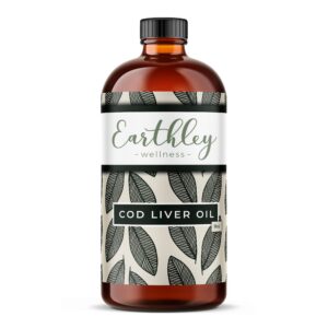 Earthley Cod Liver Oil botella y etiqueta