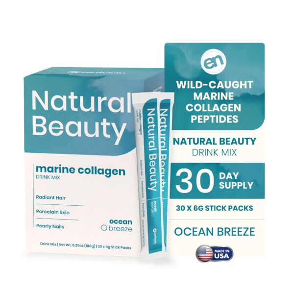 Empaque frontal EarthNutri colágeno marino Ocean Breeze