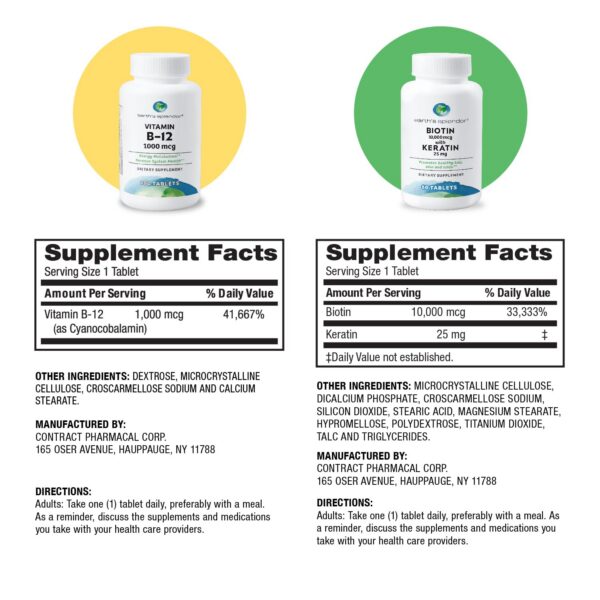 Etiqueta de Earth’s Splendor Biotina y Queratina