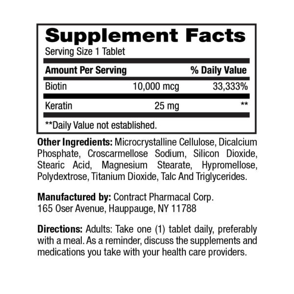 Cápsulas de Earth's Splendor biotina con queratina para uñas fuertes