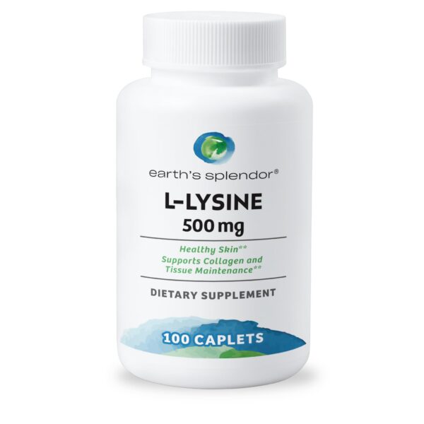 Earth's Splendor L-Lysine 500 mg caplets frente