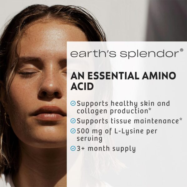 Earth's Splendor L-Lysine 500 mg etiqueta