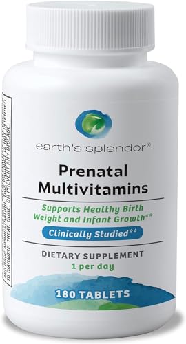 Earth's Splendor multivitamínico prenatal 180 tabletas caja frontal