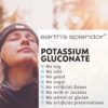 Envase Earth’s Splendor Potasio gluconato 200 tabletas