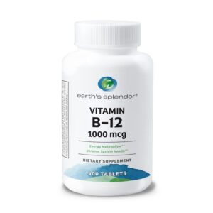 Version 1.0.0 Earth's Splendor vitamina B12 1000mcg 400 tabletas energía