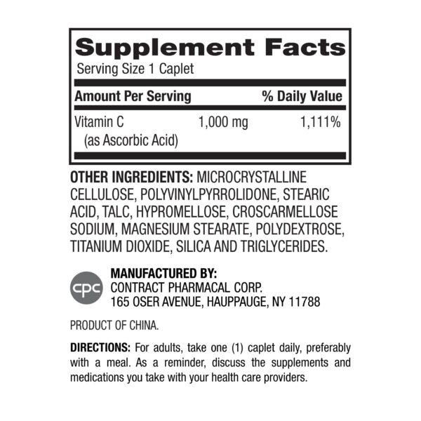 Etiqueta de Earth's Splendor Vitamina C 1000 mg