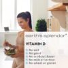 Frasco de Vitamina D Earth’s Splendor de costado