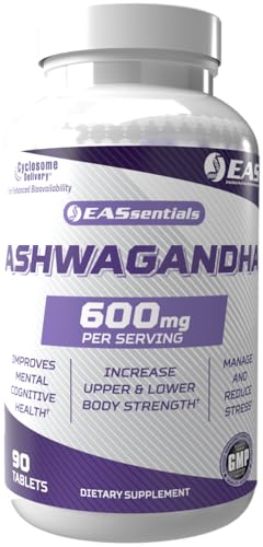 EAS Ashwagandha suplemento 600mg para relajación y claridad mental