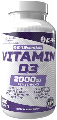 EAS suplemento Vitamina D3 2000 UI botella frontal