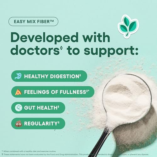 Mezcla Easy Mix Fiber disolviéndose en bebida