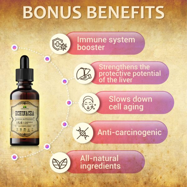 Ingrediente de echinácea en empaque