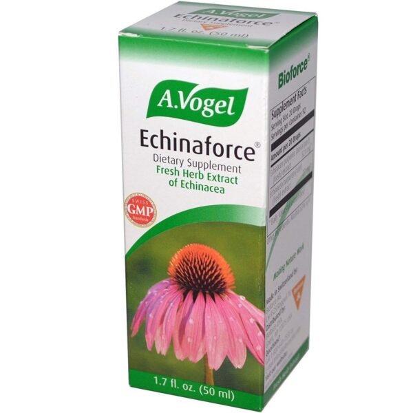 Echinaforce líquido suplemento herbal botella Bioforce