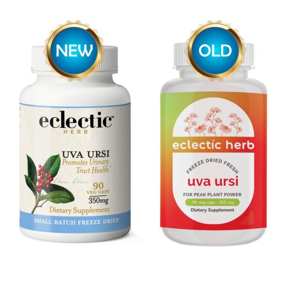 Frasco de ECLECTIC INSTITUTE Uva Ursi etiqueta lateral