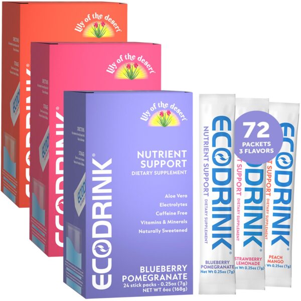 Version 1.0.0 Caja EcoDrink Lily of the Desert con stick packs