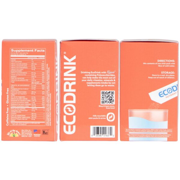 Version 1.0.0 EcoDrink mezcla de electrolitos multivitamínica en uso