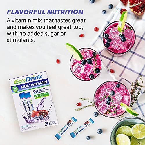 mezcla en polvo bebida energética EcoDrink sabor arándano y granada