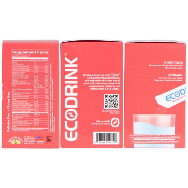 Version 1.0.0 Envase de EcoDrink con stick packs