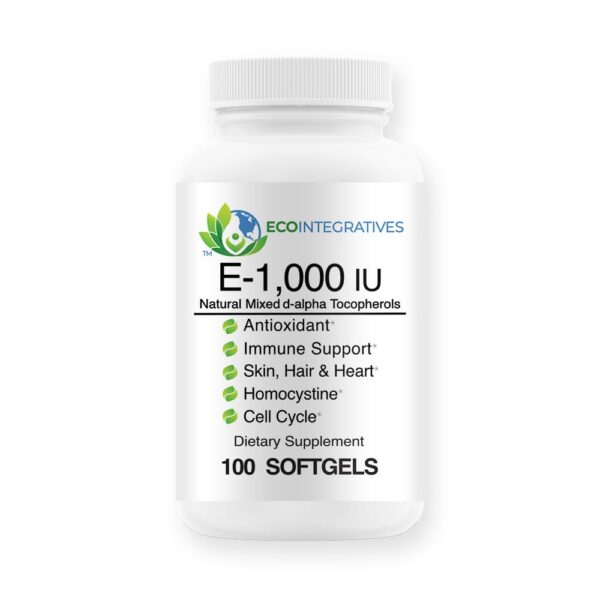 EcoIntegratives vitamina E 1000 UI 100 cápsulas blandas antioxidantes