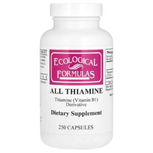 Ecological Formulas All Thiamine cápsulas vitamina B1 frasco