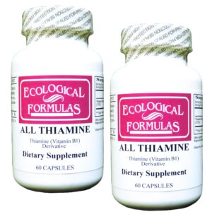 Ecological Formulas All Thiamine vitamina B1 50 mg paquete doble 120 cápsulas